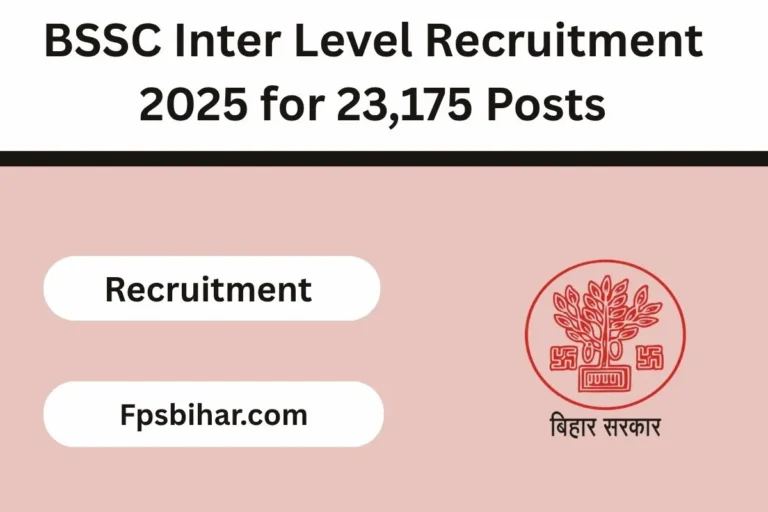 BSSC Inter Level Recruitment 2025 for 23,175 Posts