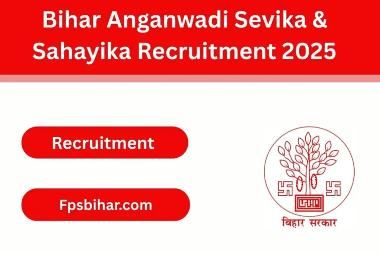 Bihar Anganwadi Sevika & Sahayika Recruitment 2025