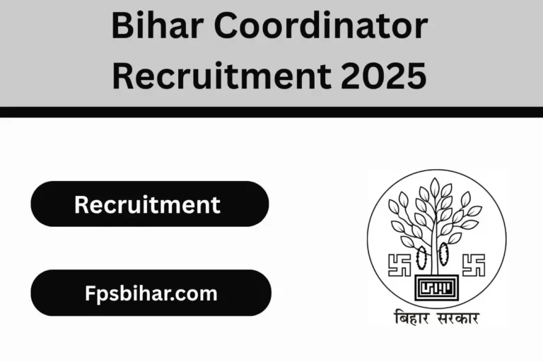 Bihar Coordinator Recruitment 2025