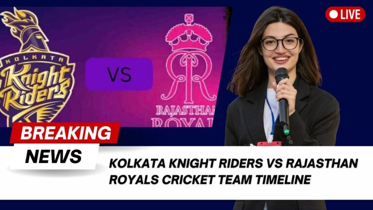 Kolkata Knight Riders vs Rajasthan Royals Cricket Team Timeline