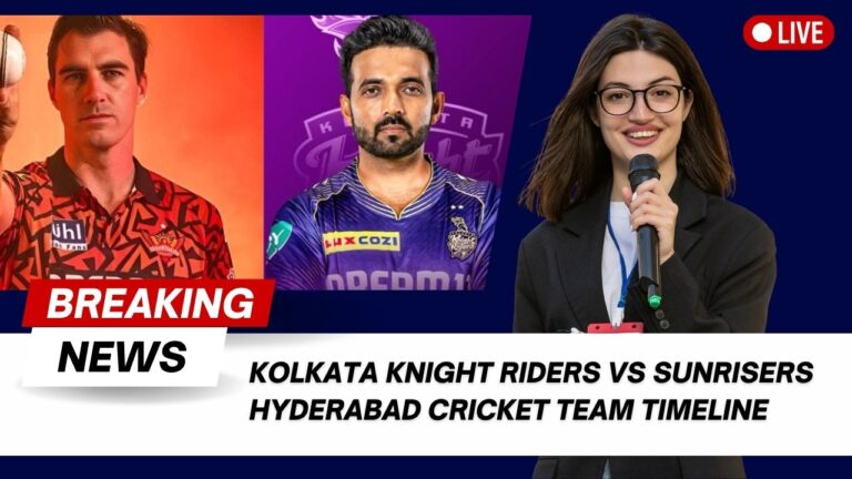 Kolkata Knight Riders vs Sunrisers Hyderabad Cricket Team Timeline
